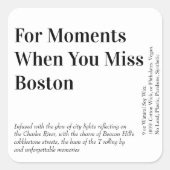 Wenn Sie das Boston-Candle-Label verpassen Quadratischer Aufkleber (Vorderseite)