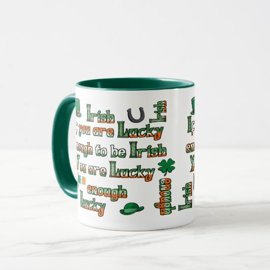 Wenn Sie das Glück haben, irisch zu sein - individ Tasse (Vorderseite Links)