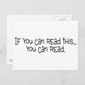 Wenn Sie das lesen können, können Sie lesen Postkarte (Vorne/Hinten)