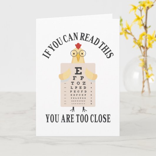 Wenn Sie das lesen können, sind Sie zu nah Karte (Gelbe Blume)