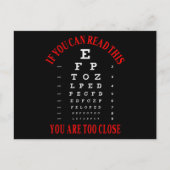 Wenn Sie das lesen können, sind Sie zu nah Postkarte (Vorderseite)