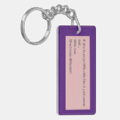 Wenn sie den 90er-Schlüsselanhänger hält Schlüsselanhänger (Vorderseite links)