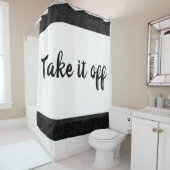 Wenn Sie den weißen / schwarzen Sparkle-Duschvorha Duschvorhang (Beispiel)