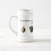 Wenn Sie denken, dass niemand sich interessiert, Bierglas (Links)