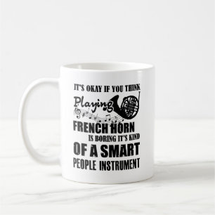 Wenn Sie denken, ist französisches Horn Kaffeetasse
