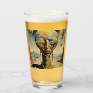 Wenn Sie die Alien sehen, sind Sie betrunken Glas