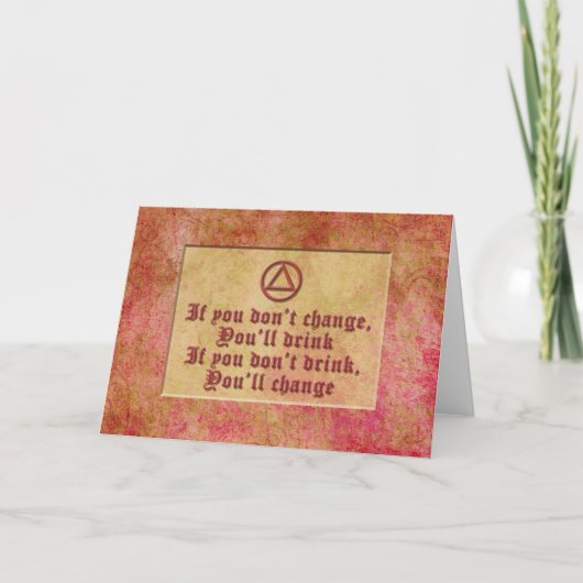 WENN SIE DIE nüchterne Erholung NICHT ÄNDERN Karte (Vorderseite)