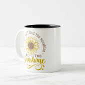 Wenn Sie die Sonne nicht finden. Zweifarbige Tasse (Vorderseite Links)