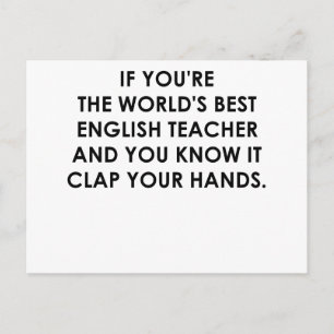 WENN SIE DIE WELTBESTE ENGLISCHE LEHRER.png SIND Postkarte