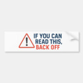 Wenn Sie dies lesen können, wieder abschalten - fe Autoaufkleber (Vorne)