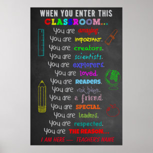 Wenn Sie diese Klasse Regeln Lehrer Geschenk Poster