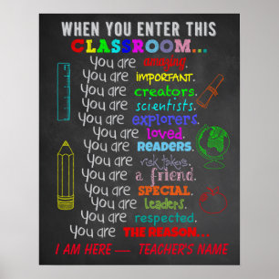 Wenn Sie diese Klassenzimmer-Regeln eingeben Poster