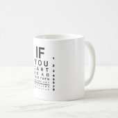 Wenn Sie diese Testkarte lesen können Kaffeetasse (VorderseiteRechts)