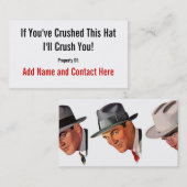 Wenn Sie diesen Hut… zerquetscht haben Visitenkarte (Vorne/Hinten)