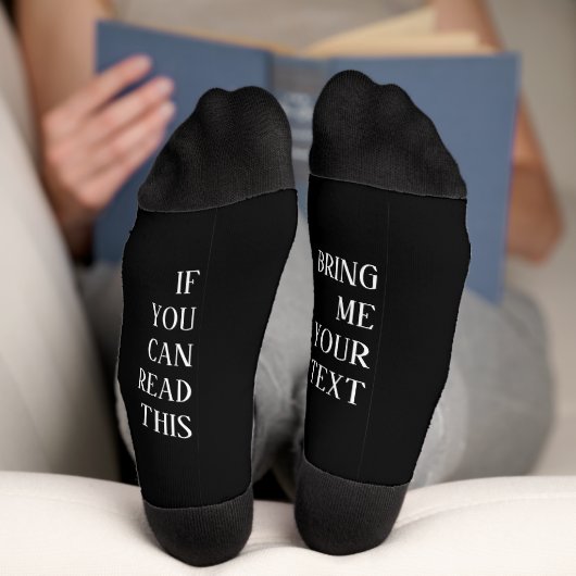 Wenn Sie diesen Text mit Ihrem benutzerdefinierten Socken (Unterseite)