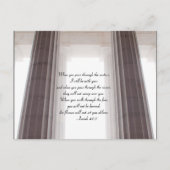 Wenn Sie durch das Wasser, Isaiah 43 Postkarte (Vorderseite)