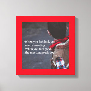 Wenn Sie ein Meeting benötigen - Canvas Print 12x1 Leinwanddruck