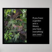 Wenn Sie einen Garten und eine Bibliothek haben, h Poster (Vorne)