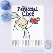 Wenn Sie einen Persönlichen Koch benötigen! Flyer (Einzeln)