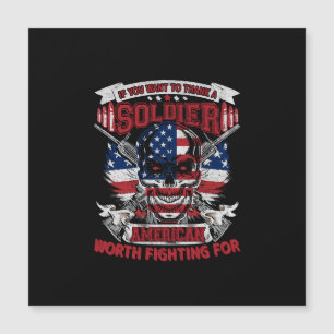 wenn Sie einen Soldaten danken wollen Amerikaner w Magnetkarte