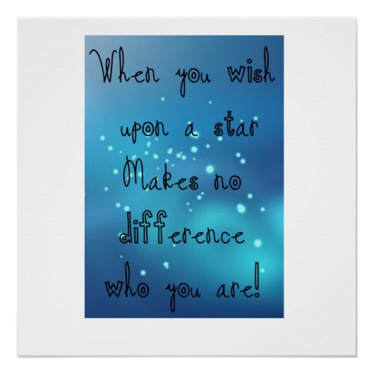 Wenn Sie einen Stern wünschen, drucken Sie Grafikd Poster (Vorderseite)