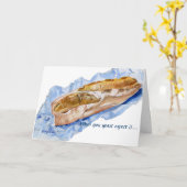 Wenn Sie es erwarten... Französische Brotkarte Karte (Gelbe Blume)