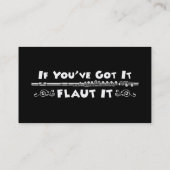 Wenn Sie es haben - Flaut es Visitenkarten Visitenkarte (Rückseite)