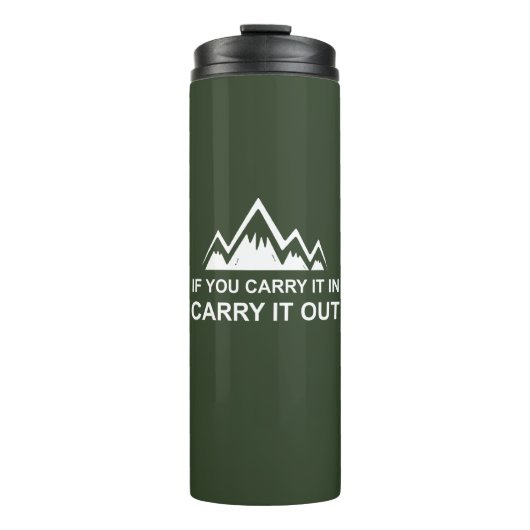 Wenn Sie es in der Ausführung tragen Thermosbecher (Vorderseite)