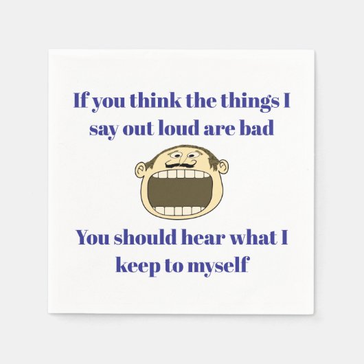 Wenn Sie es laut sagen - Funny Cocktail Napkin Serviette (Vorderseite)