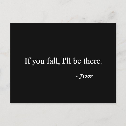 WENN SIE FALLEN, GIBT ES HIER FARBENE SPASS-LAGEN POSTKARTE (Vorderseite)