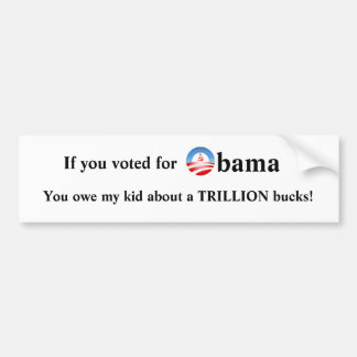 Wenn Sie für Obama wählten Autoaufkleber