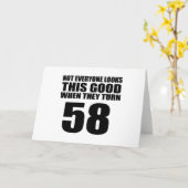 Wenn sie Geburtstag 58 drehen Karte (Gelbe Blume)