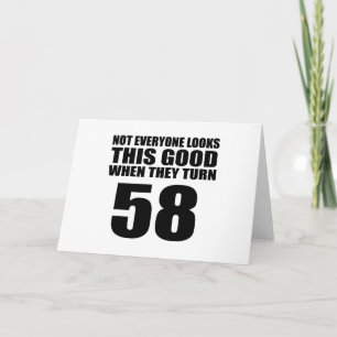 Wenn sie Geburtstag 58 drehen Karte