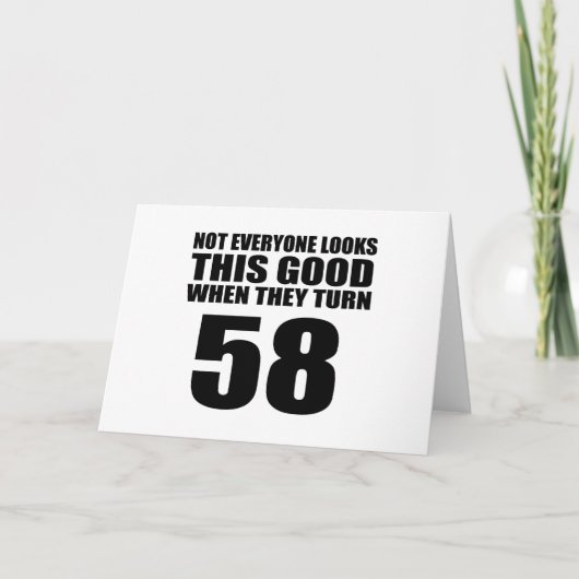 Wenn sie Geburtstag 58 drehen Karte (Vorderseite)