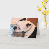 Wenn Sie Gefühl Blue Boston Terrier sind Karte (Gelbe Blume)