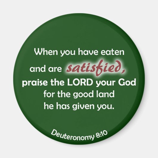 Wenn Sie gegessen haben (dunkler Hintergrund) Magnet (Vorne)