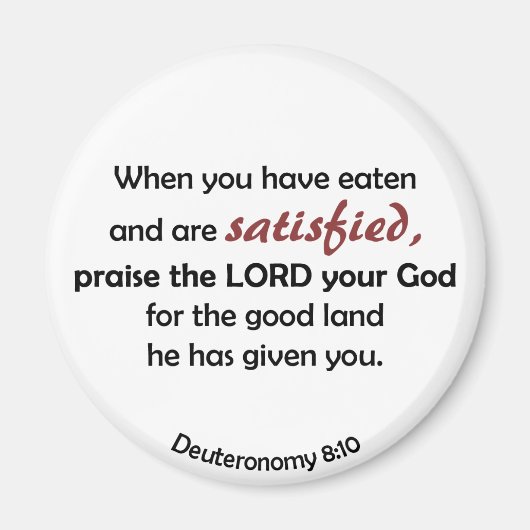 Wenn Sie gegessen haben (heller Hintergrund) Magnet (Vorne)