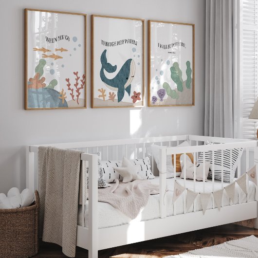 Wenn Sie gehen durch das Wasser Poster Set von 3