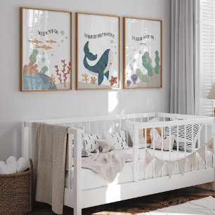 Wenn Sie gehen durch das Wasser Poster Set von 3