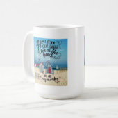 Wenn Sie genug glücklich sind, am Strand zu leben Kaffeetasse (Vorderseite Links)