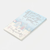 Wenn Sie genug glücklich sind, am Strand zu leben Post-it Klebezettel (angewinkelt)