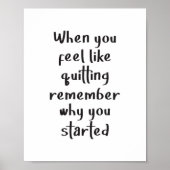 Wenn Sie gerne aufhören, trainieren Sie Gymnastikw Poster (Vorne)