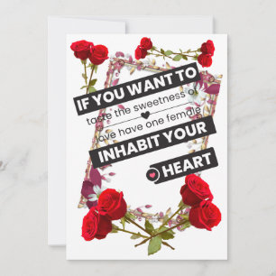 Wenn Sie gewollt, die Süße der Liebe haben Feiertagskarte