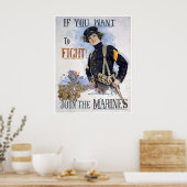 WENN SIE GEWOLLT HABEN ZU BEKÄMPFEN POSTER (Küche)