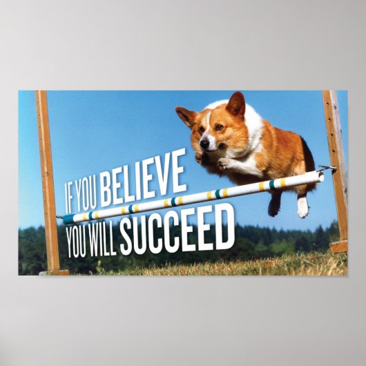 Wenn Sie glauben, dass Sie Motivation Poster erfol (Vorne)