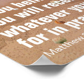 Wenn Sie glauben, erhalten Sie alles, was Sie gefr Poster (Ecke)