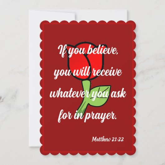 Wenn Sie glauben, erhalten Sie Matthew 21:22 Karte (Vorderseite)