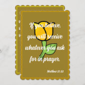 Wenn Sie glauben, erhalten Sie Matthew 21:22 Karte (Vorne/Hinten)