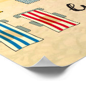 Wenn Sie Glück haben genug| Script Beach Quote Poster (Ecke)