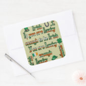 Wenn Sie Glück haben, irisch zu sein Quadratischer Aufkleber (Umschlag)